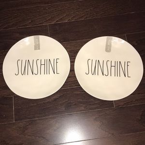 Set of two Sunshine Rae Dunn Melamine salad plates